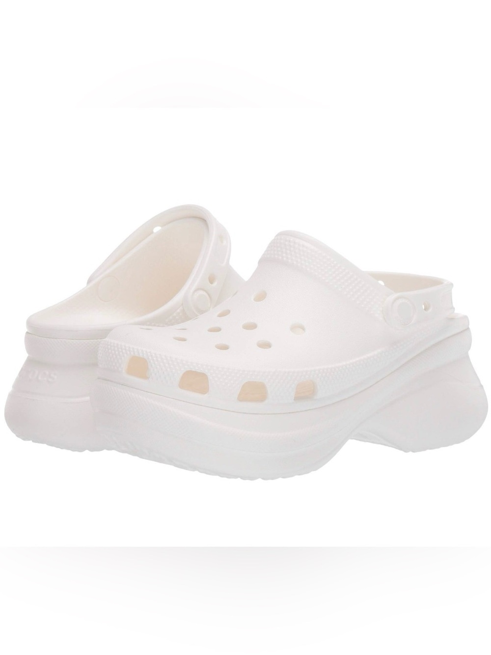 Crocs NWT white platform sandals, size 5